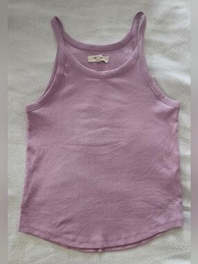 Madewell Supima® Rib '90s Dusty Lavender Ribbed Tank - Size Large